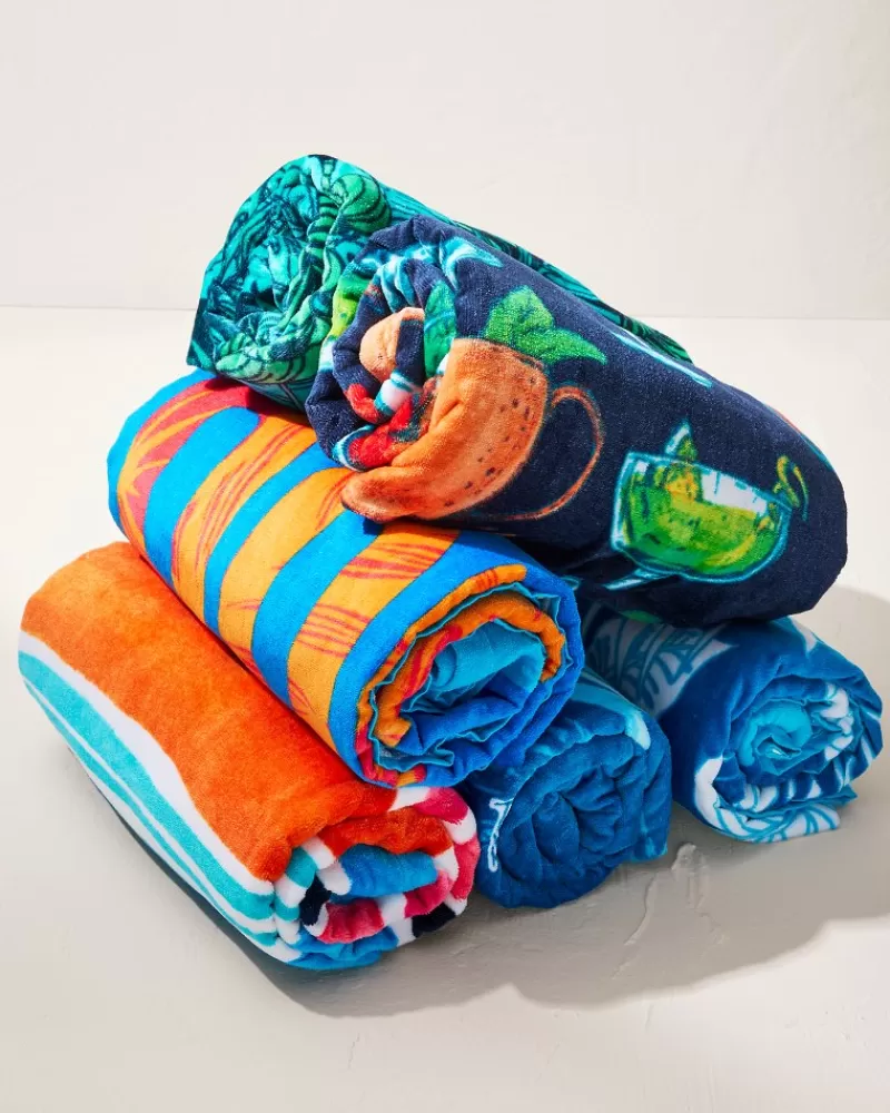 Teli mare coordinati Tommy Bahama - Stampa tropicale All Nighter e Baja Toucan, confezione doppia