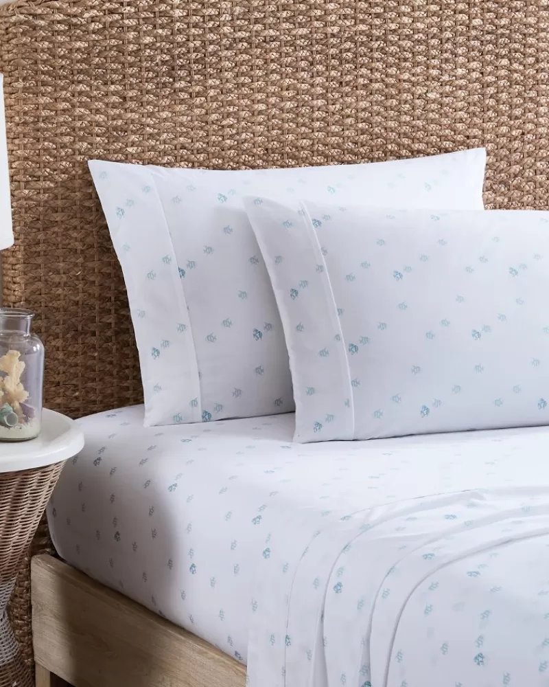 Tommy Bahama Angel Fish 4-Piece King Sheet Set