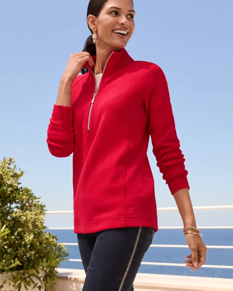 Women Tommy Bahama Aruba Half-Zip Sweatshirt