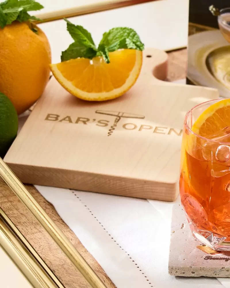 Tavola in Legno d'Acero Artigianale Tommy Bahama - Tagliere da Bar con Finitura Aperta