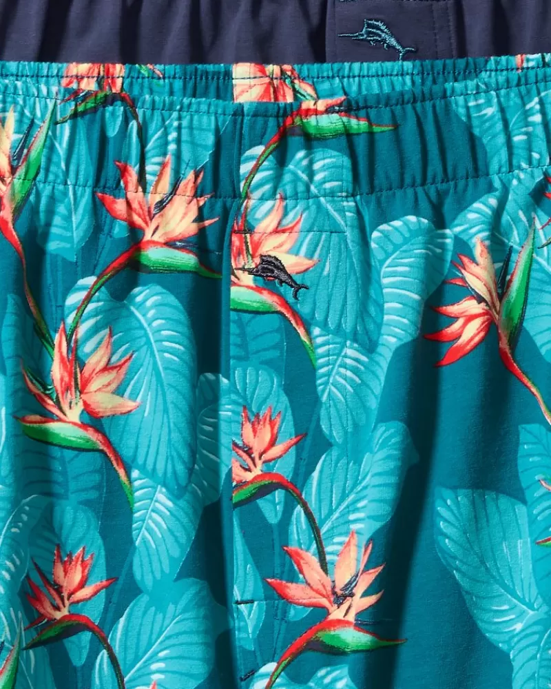 Tommy Bahama Big & Tall Tropical Print & Solid Knit Boxers—2-Pack