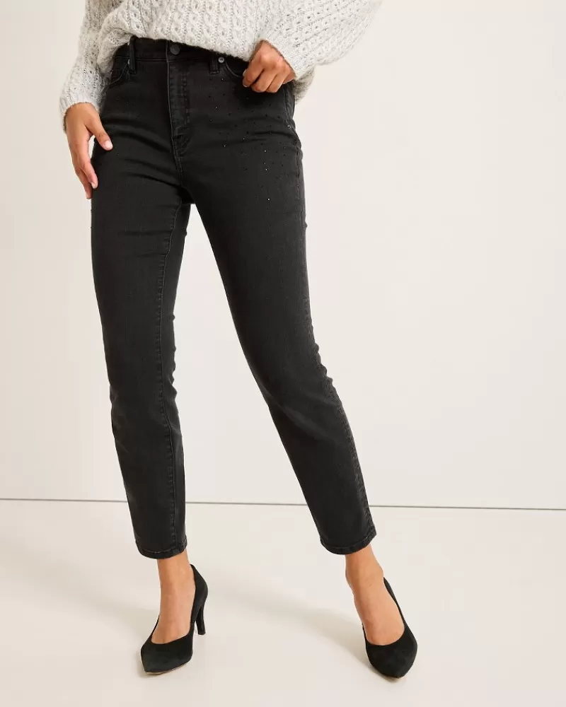 Women Tommy Bahama Boracay® Beach Sparkle High-Rise Skinny Ankle Jeans