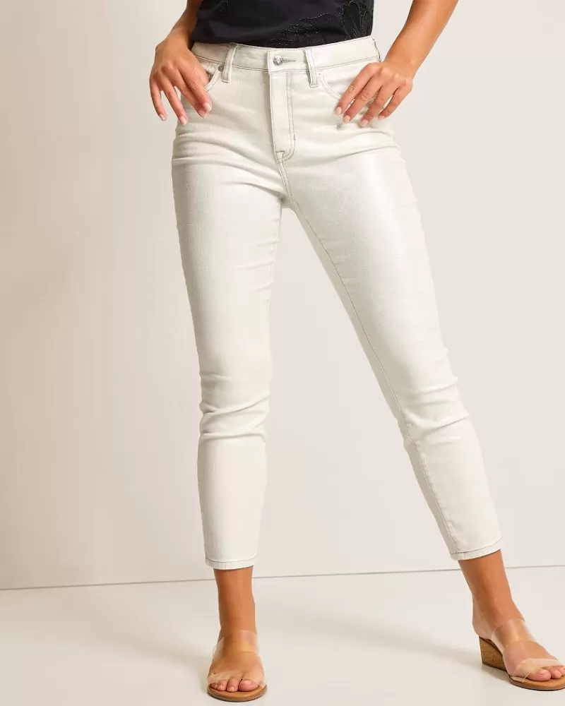 Women Tommy Bahama Boracay® Metallic High-Rise Ankle Jeans