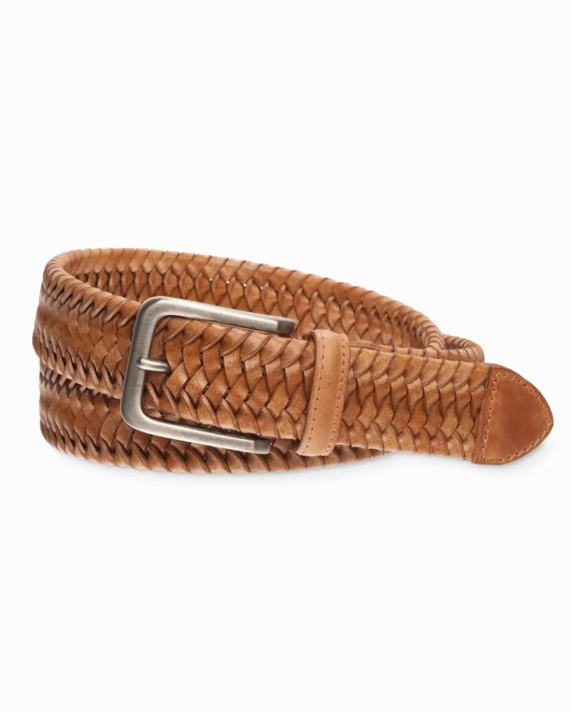 Tommy Bahama Braided Leather Stretch Belt