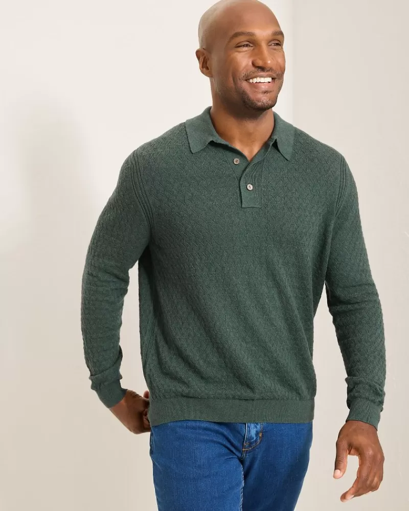 Tommy Bahama Capital Cable Sweater Polo