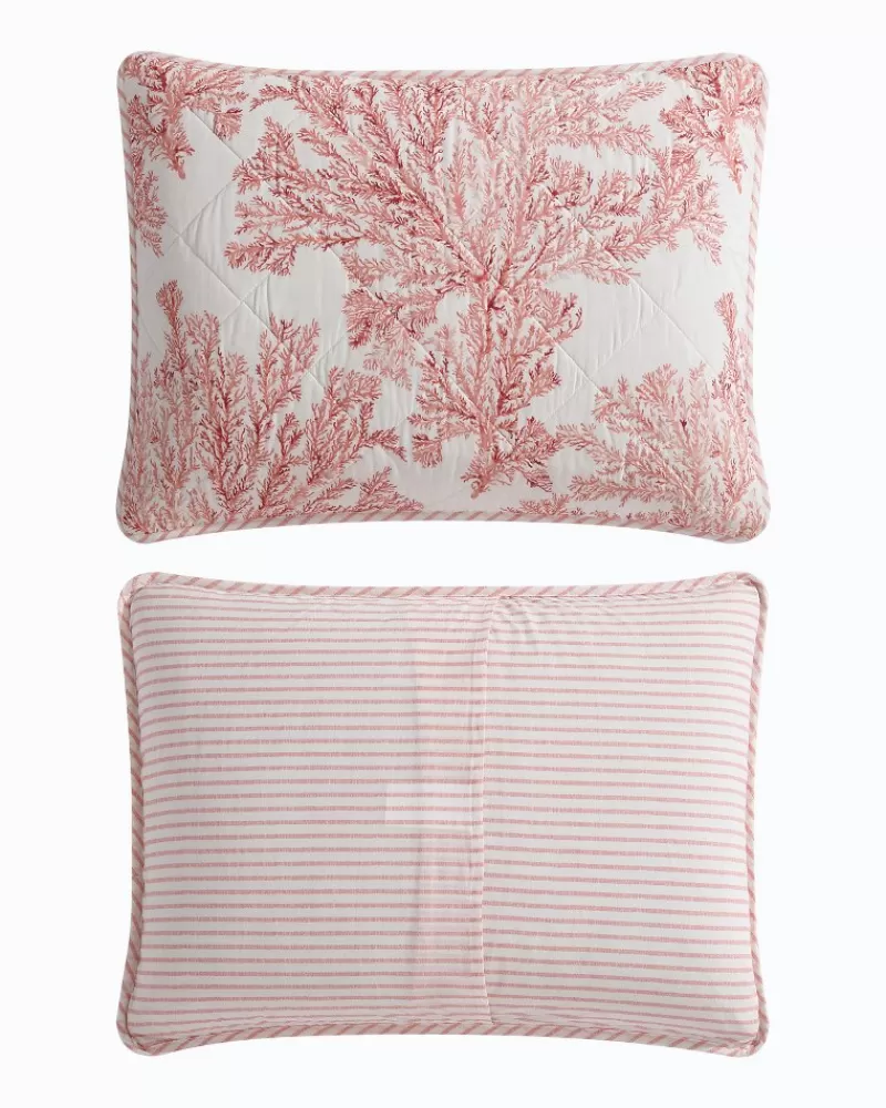 Tommy Bahama Coral Garden: Copriletto Reversibile Doppio con Stampa Tropicale, Set 2 Pezzi per Letto Singolo - Design Fresco e Confortevole