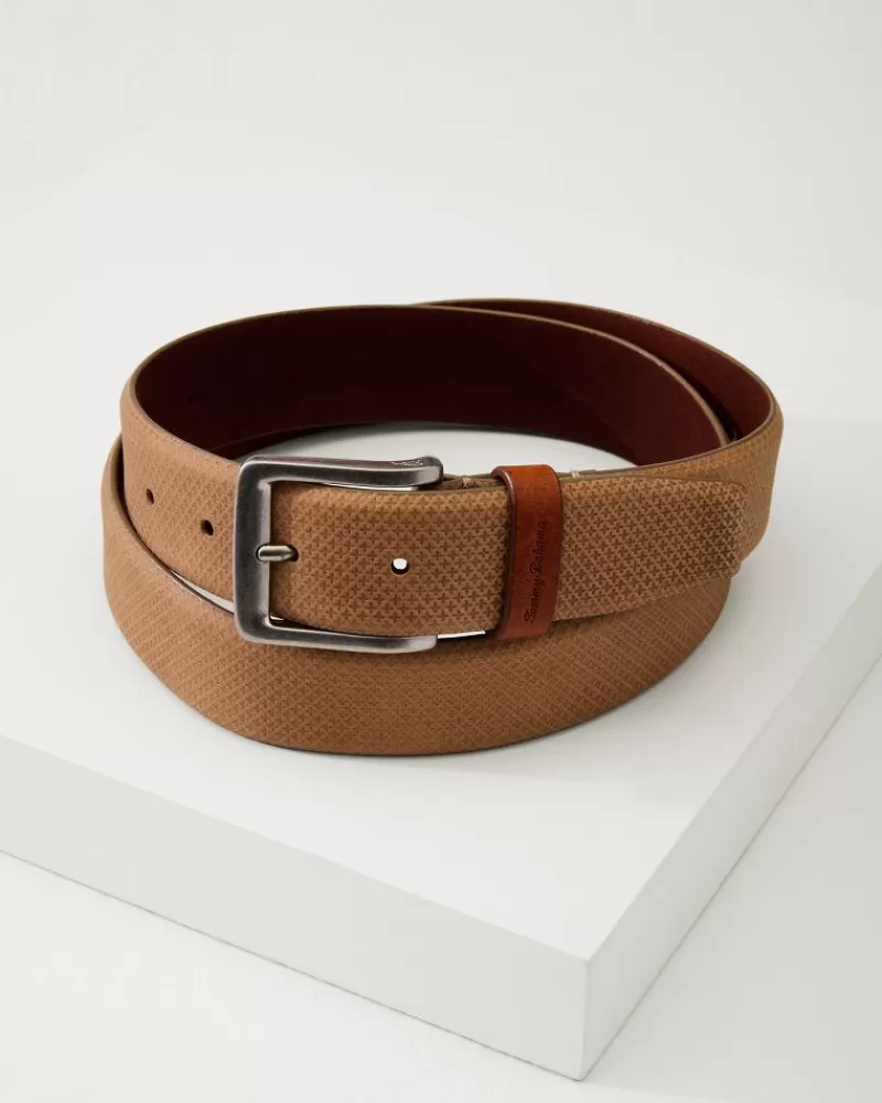 Tommy Bahama Embossed Nubuck Belt