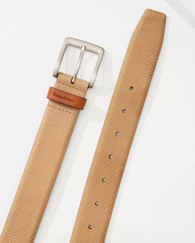 Tommy Bahama Embossed Nubuck Belt