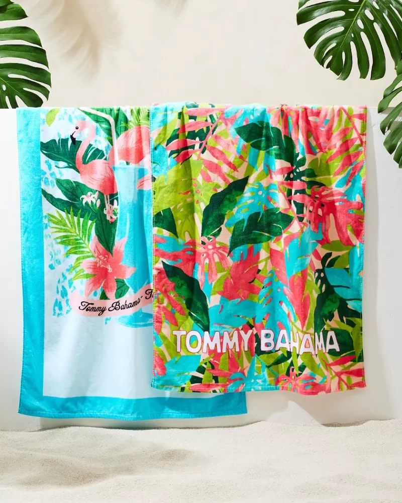 Tommy Bahama Flocktail Club & Fiesta Jungle Beach Towels - Set of 2