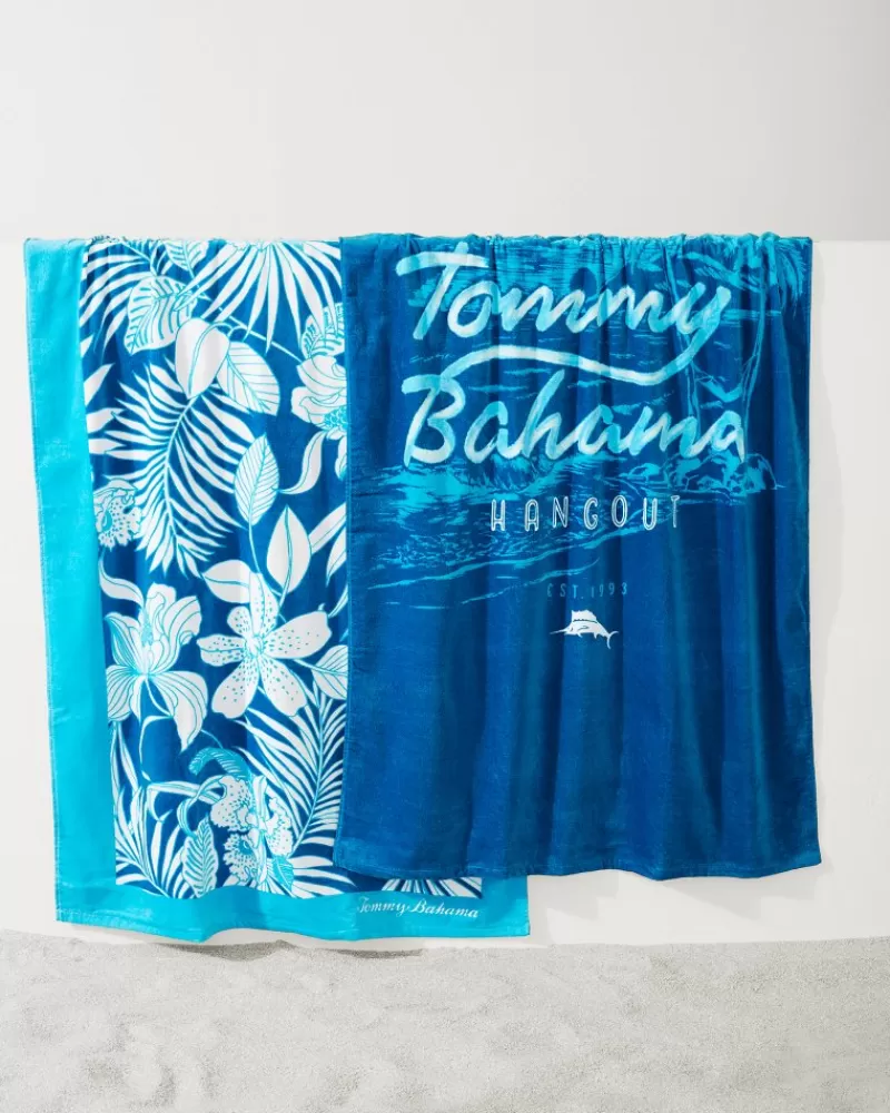 Tommy Bahama High Tide Hangout & Island Cays Blooms Beach Towels — Set of 2