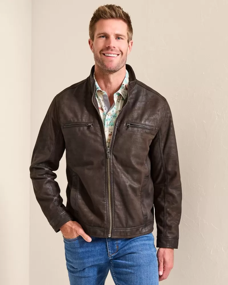 Tommy Bahama Highland Rocker Leather Jacket