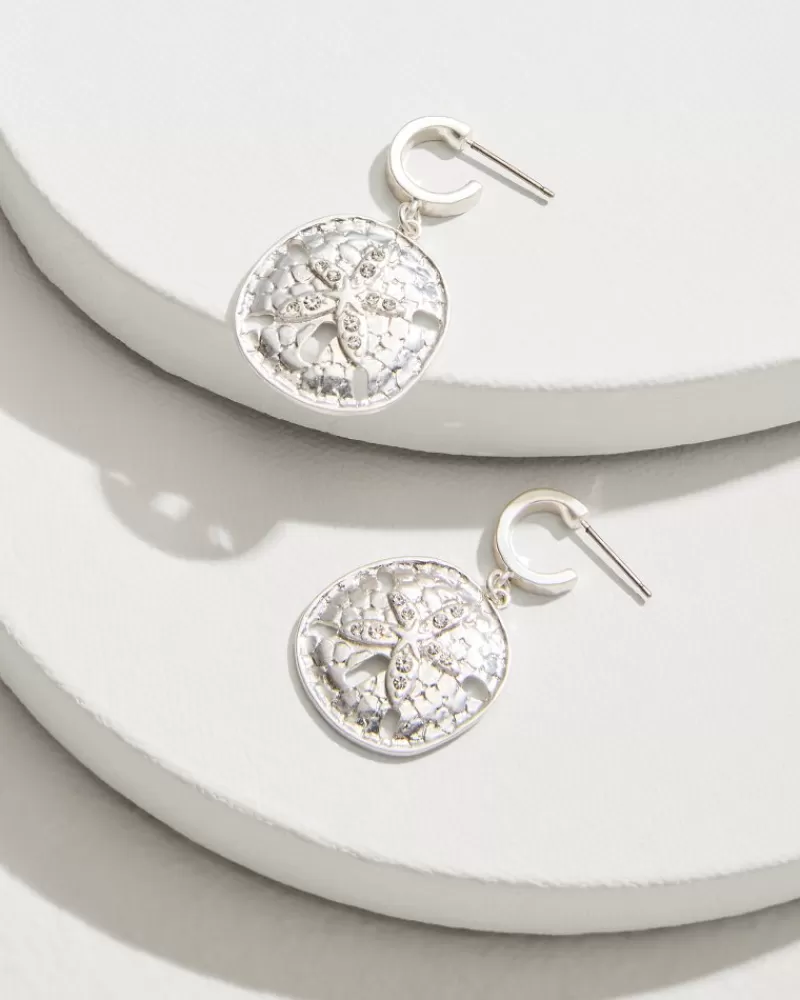 Women Tommy Bahama Marco Island Sand Dollar Drop Hoop Earrings