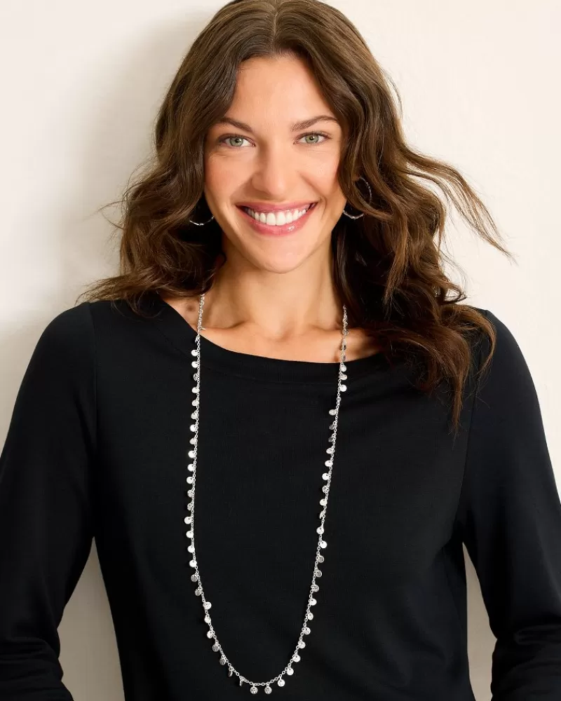 Women Tommy Bahama Marco Island Textured Disc Station Necklace