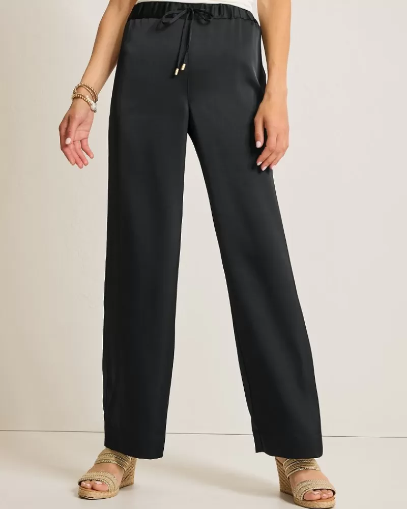 Women Tommy Bahama Midnight Sea Satin Easy Pants