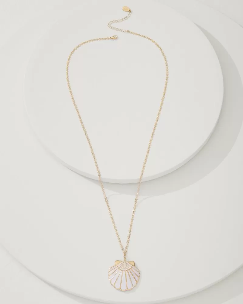 Women Tommy Bahama Moments in Paradise Mother of Pearl and Shell Pendant Necklace