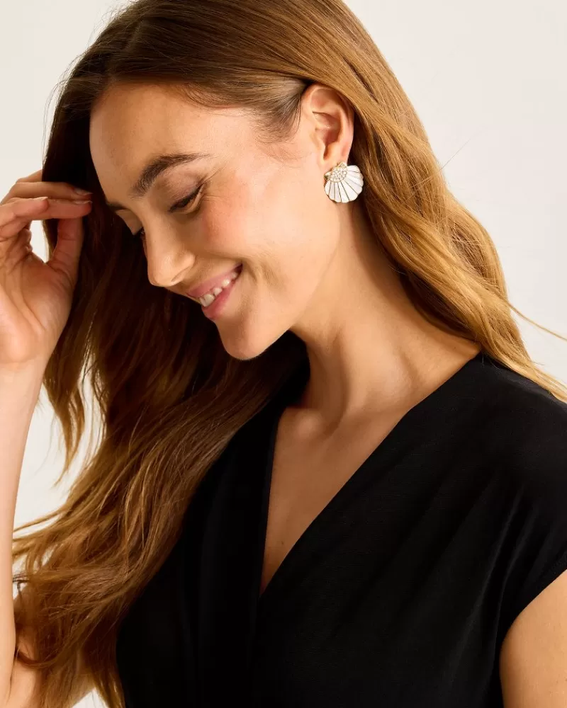 Tommy Bahama per Donna - Orecchini Eleganti con Madreperla e Conchiglia, Ispirazione Paradisiaca