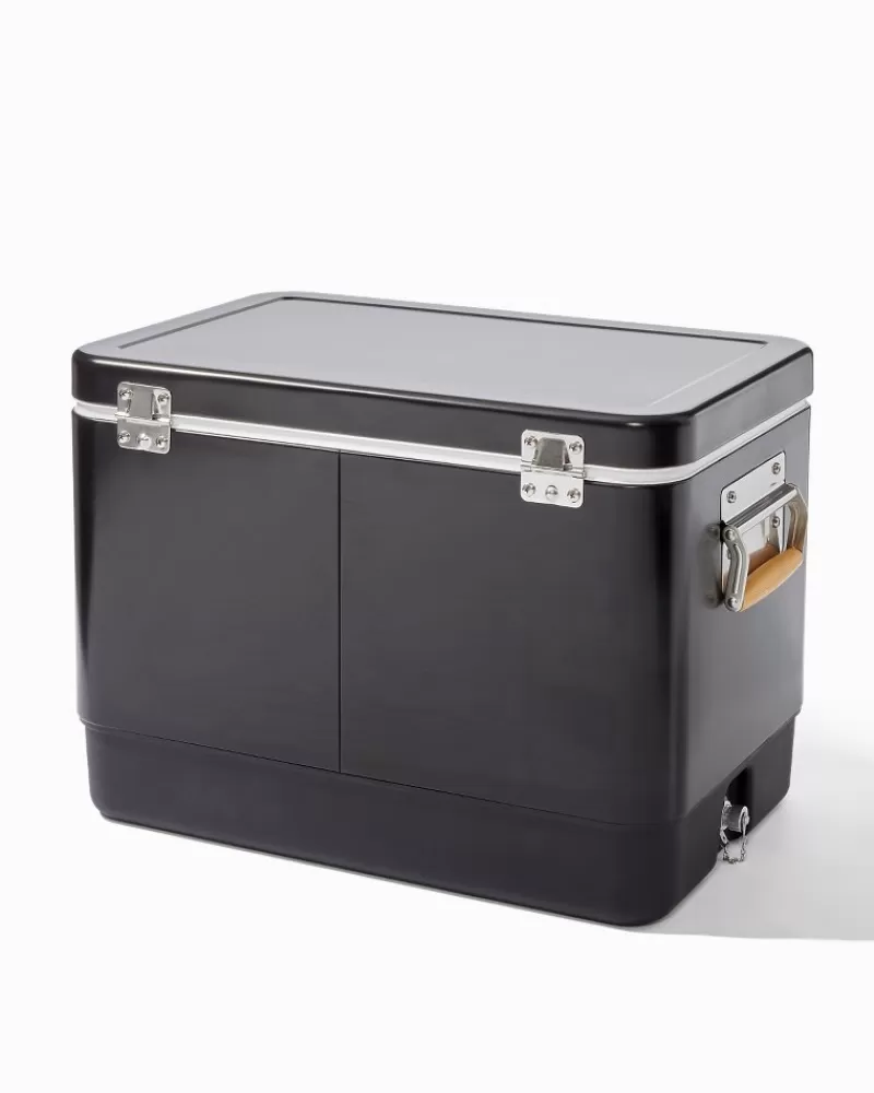 Frigo Portatile Tommy Bahama Stile Palma e Marlin - Capienza 50 Litri per Escursioni al Mare, Ispirato alla Vita all'Aria Aperta