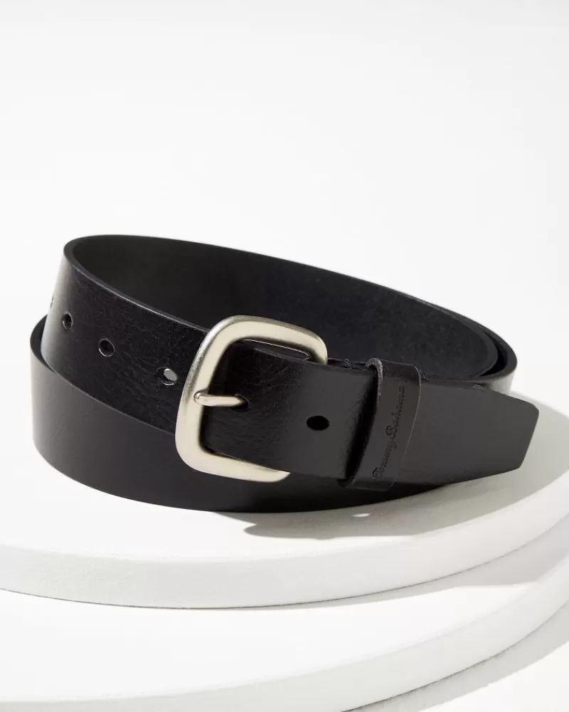 Tommy Bahama Raw Edge Leather Belt