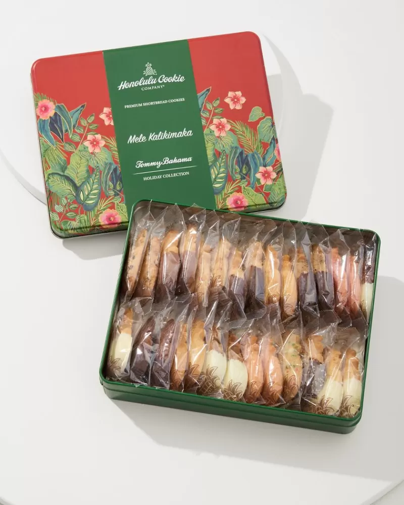 Tommy Bahama & Honolulu Cookie Company - Latta Regalo Natalizia con Biscotti Esclusivi delle Hawaii
