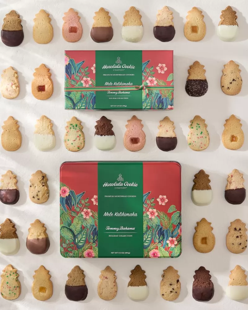 Tommy Bahama & Honolulu Cookie Company - Latta Regalo Natalizia con Biscotti Esclusivi delle Hawaii