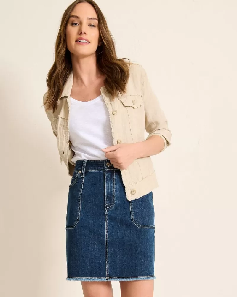 Women Tommy Bahama Utility Denim Skirt